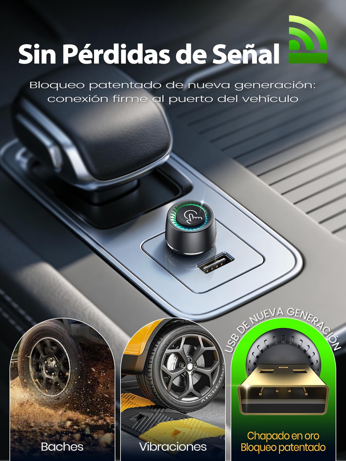 Adaptador CarPlay Inalámbrico, Cambio de Usuario con Botón, Android Auto Inalámbrico, 2026 Extra Pequeño, Conexión Estable sin Sobrecalentamiento, Compatible iOS 10+ y Android 10+, USB-A/USB-C