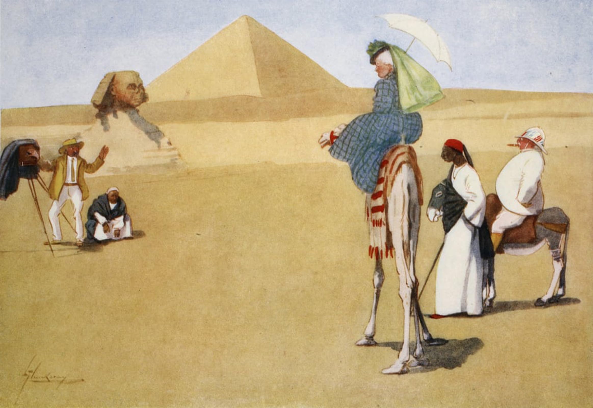 POSTERIIk Famous Animal Posters Vintage Picture Posing At the Pyramids From the Light Side of Egypt by Lance Thackeray Modern Wall Decor for Home Decor 60x90cm