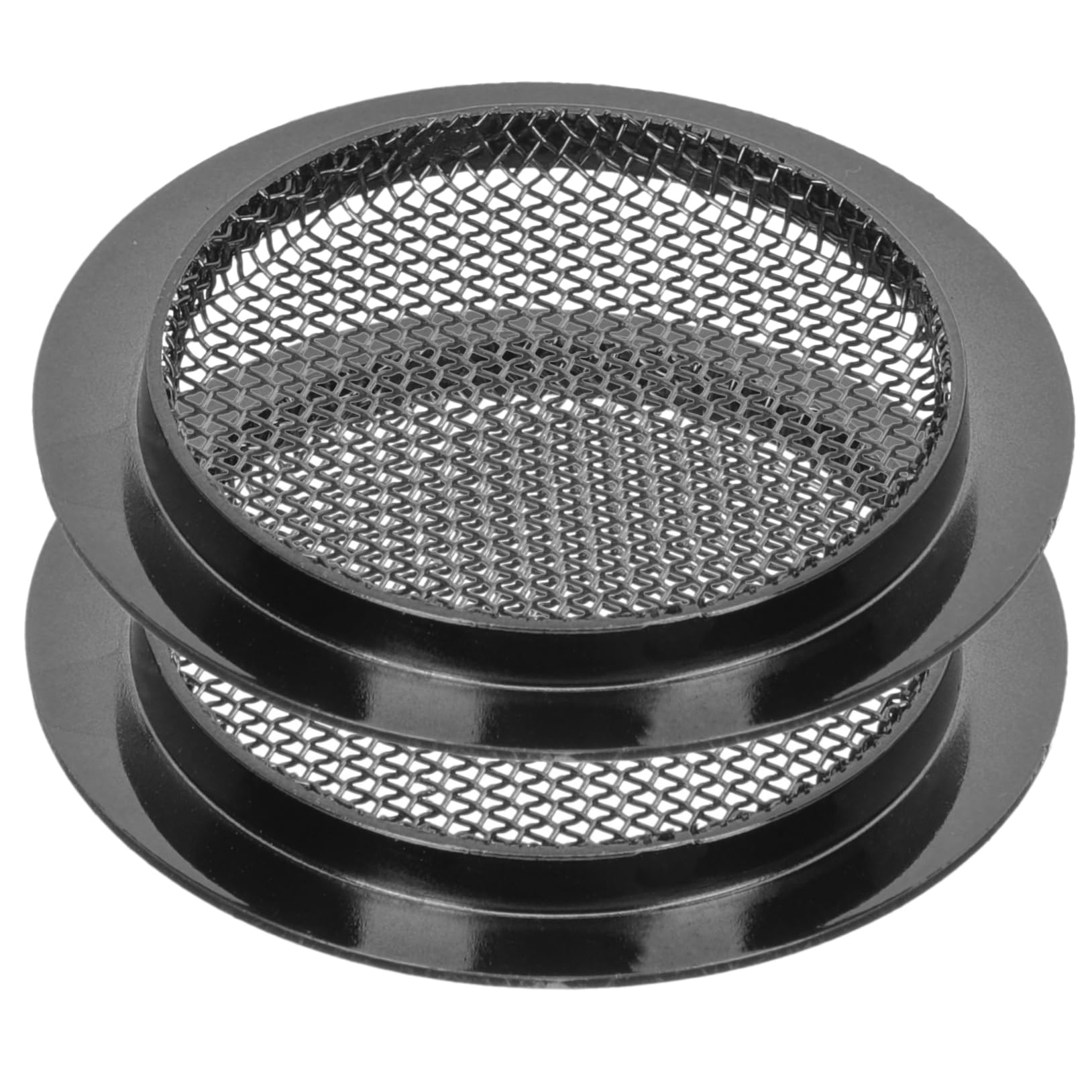 GOOHOCHY Guitar Resonator Soundhole Cover 2 Pieces Metal Grille Sound Hole Inserts Humidifier for Acoustic Guitars Black