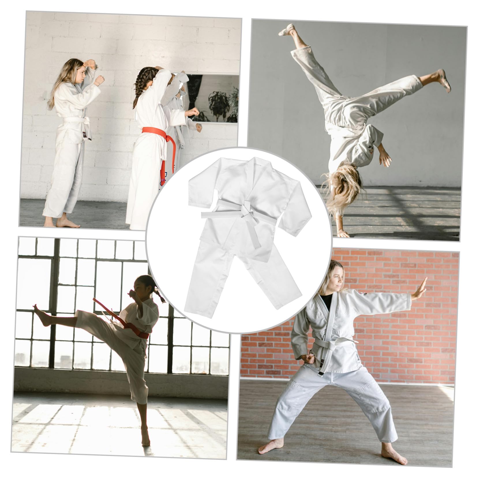 Didiseaon Uniforme de Karaté et Taekwondo pour Garçon Fille et Adultes Costume Arts Martiaux Robuste et Épais avec Ceinture Tenue Entraînement Polyvalente et Sécurisée pour Pratique