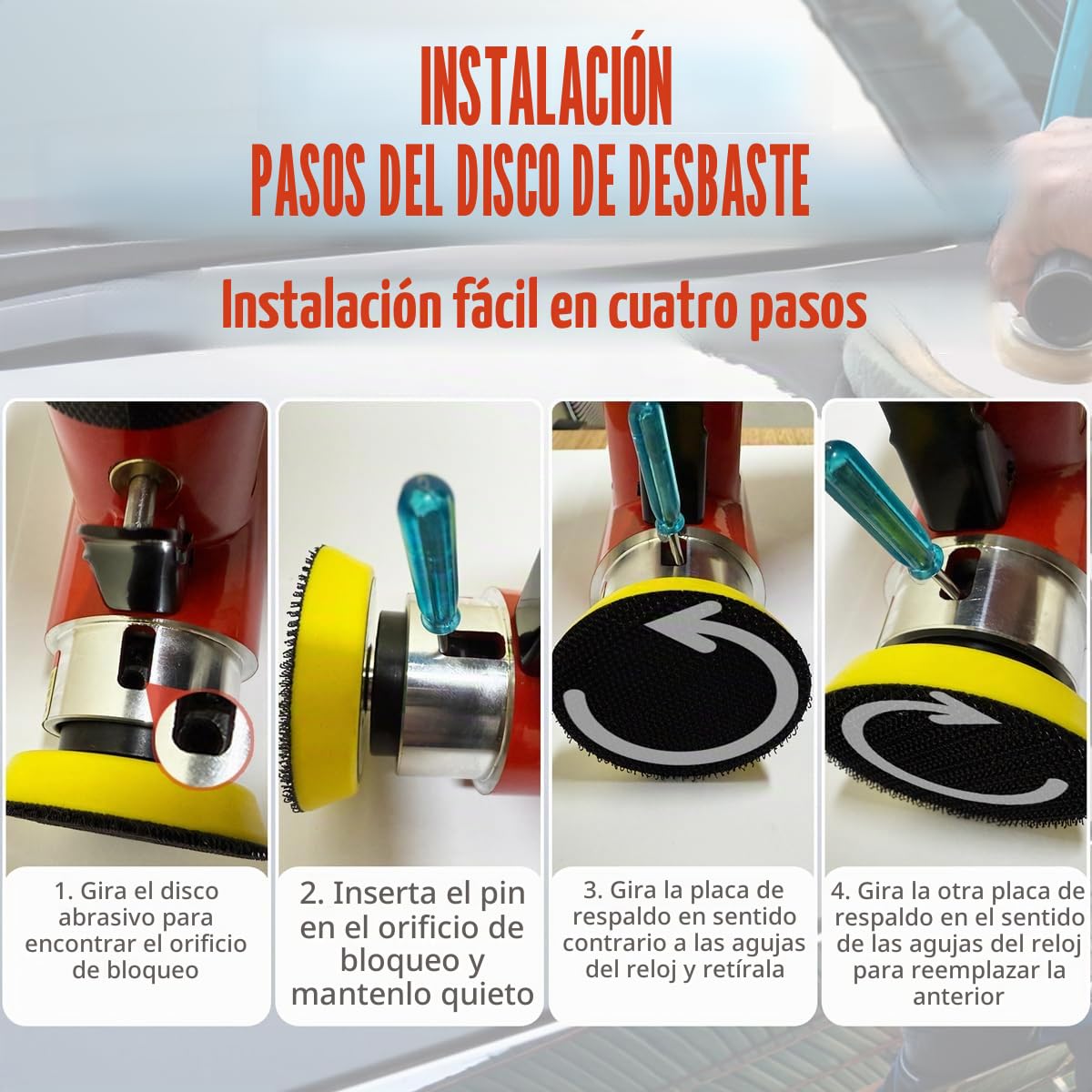 Mini Lijadora de Aire Orbital Aleatoria, 25/50/75 mm, Lijadora Pulidora Rotorbital Aleatoria Pequeña de Aire Comprimido con Papel de Lija, Esponjas de Pulido, Almohadilla de Pulido para Pulir