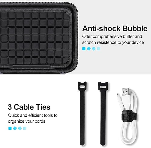 Miniatura 4 de Lacdo Estuche organizador electrónico de viaje duro para MacBook cargador adaptador de corriente, cables, cables, lápiz de Apple, mouse, banco de