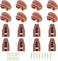 Vista 1 de Kit de 8 guías de plástico para cajones Kenlin Rite-Trak II, guías prácticas de repuesto para cajones de montaje central, cajón, cómoda, accesorios