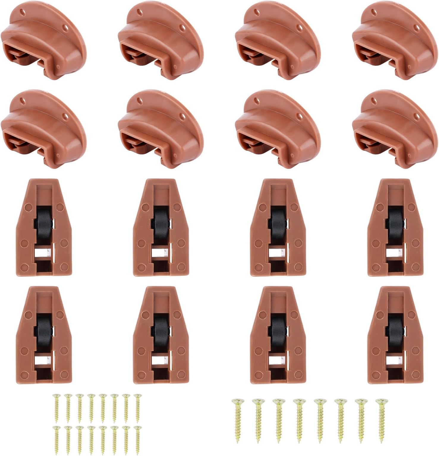 8 Sets Plastic Drawer Track Guides Kit, for Kenlin Rite-Trak II Practical Drawer Slides Guides Replacement Parts for Center Mount Drawer Dresser Drawer Enhance & Fix Accessories