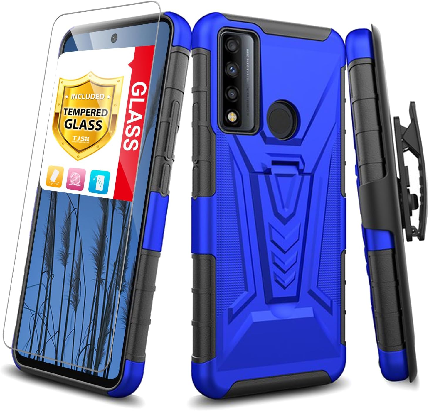 Easyscen For TCL 30 LE Phone Case, For Alcatel TCL 30 Z (T602DL) Girls Women Cute Glitter Clear Soft TPU Shockproof Protective Cover With Ring Stand - Silver