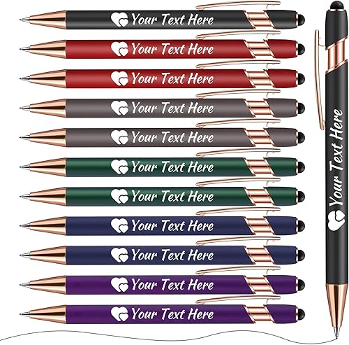 Bolígrafo personalizable con lápiz capacitivo, personaliza tu experiencia de escritura, regalo ideal para oficina, profesores y estudiantes, tinta