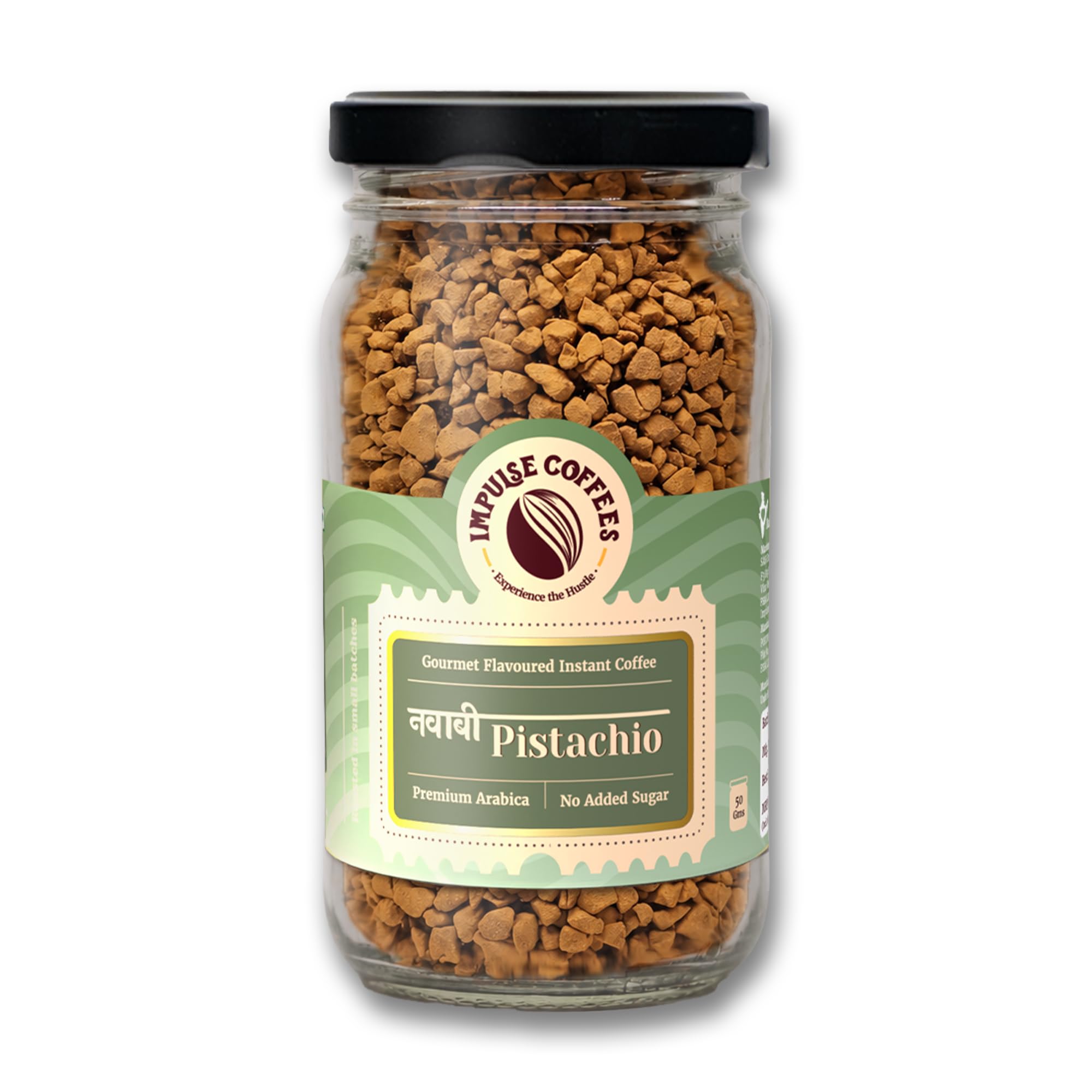 Impulse Coffees Nawabi Pistachio Instant Coffee | Flavoured Powder Blend | Pure Arabica Beans | Nutty Pistachio Flavour | Easy to Brew | Bold Freeze-Dried Taste with Indian Twist | 50 Gm-image-29