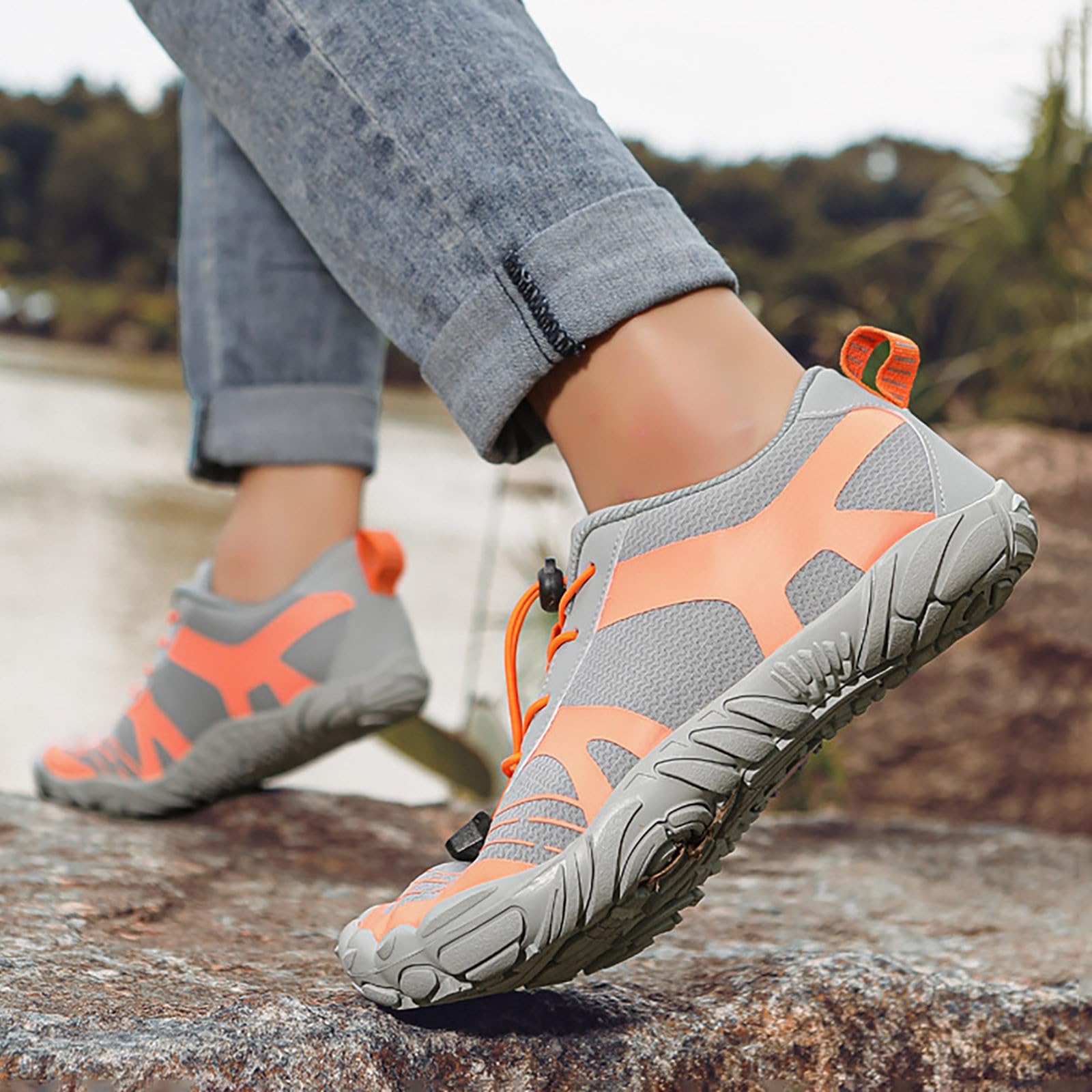 Generisch barfußschuhe Damen weiß, Wasserschuhe Damen schwarz, schnelltrocknende Badeschuhe, rutschfeste Wasserschuhe, leichte Fitnessschuhe, Unisex Surfschuhe, Yoga Aquaschuhe, poolschuhe