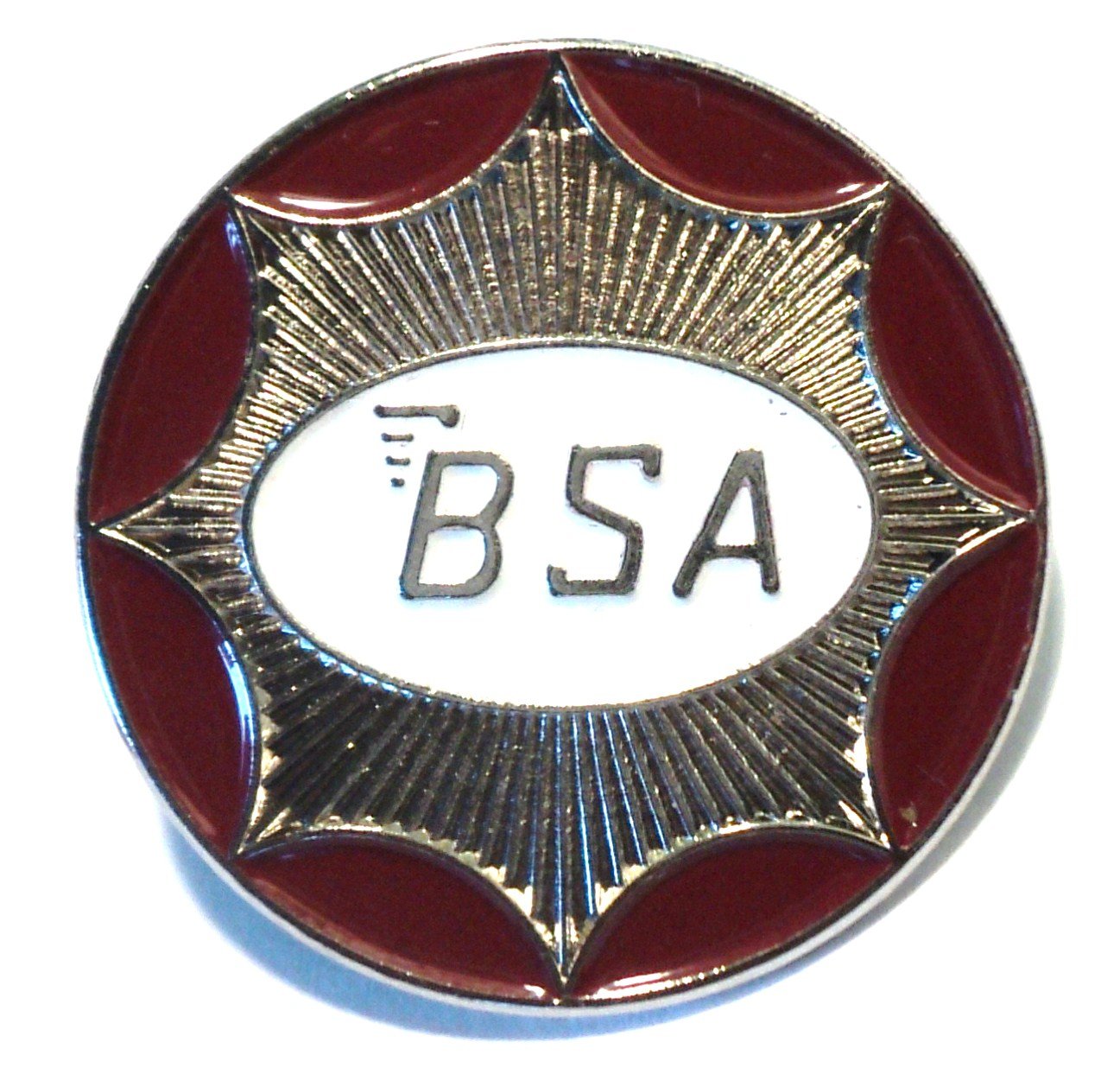BSA Classic 1960's Round Biker Rocker Metal Motorcycle Enamel Badge
