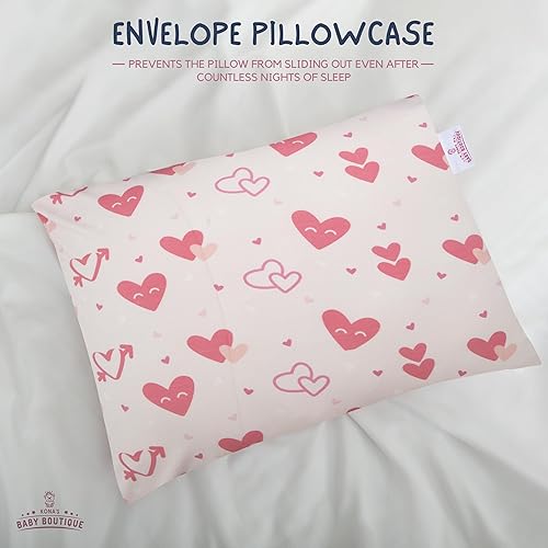 Miniatura 5 de Kona's - Almohada perfecta para niños pequeños con funda de almohada de bambú suave, almohada perfecta de 13 x 18 pulgadas, almohadas para niños