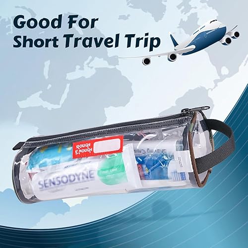 Miniatura 6 de Rough Enough - Neceser de viaje transparente para mujer, a prueba de fugas, organizador de maquillaje cosmético para artículos de tocador, artículos