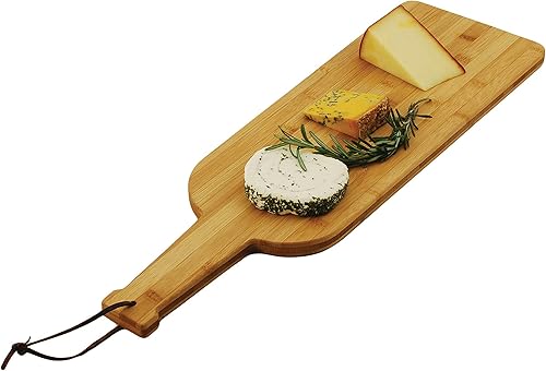 True Tabla de queso de cosecha tardía, madera de bambú, 22 x 7 pulgadas, servicio de queso, juego de regalo entretenido disponible en Yaxa Peru