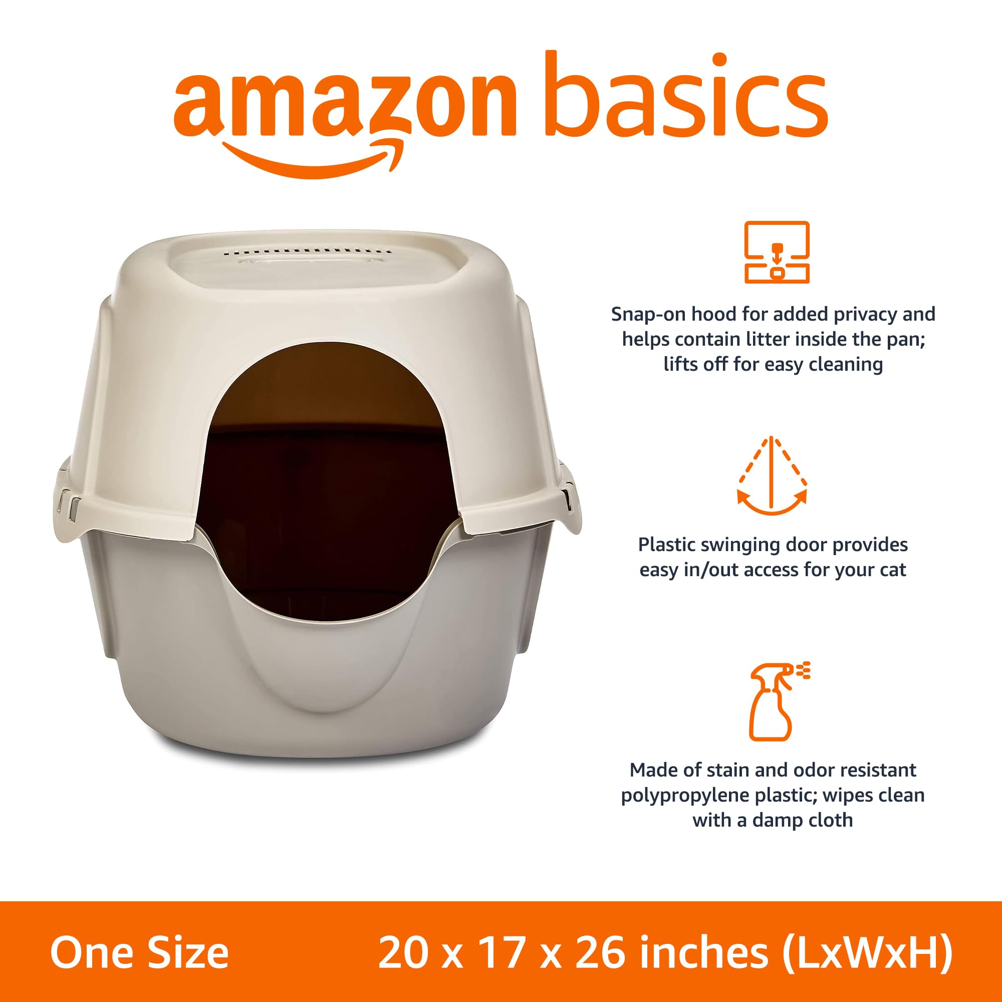 AmazonBasics Cat Litter Box, Hooded : Amazon.in: Pet Supplies