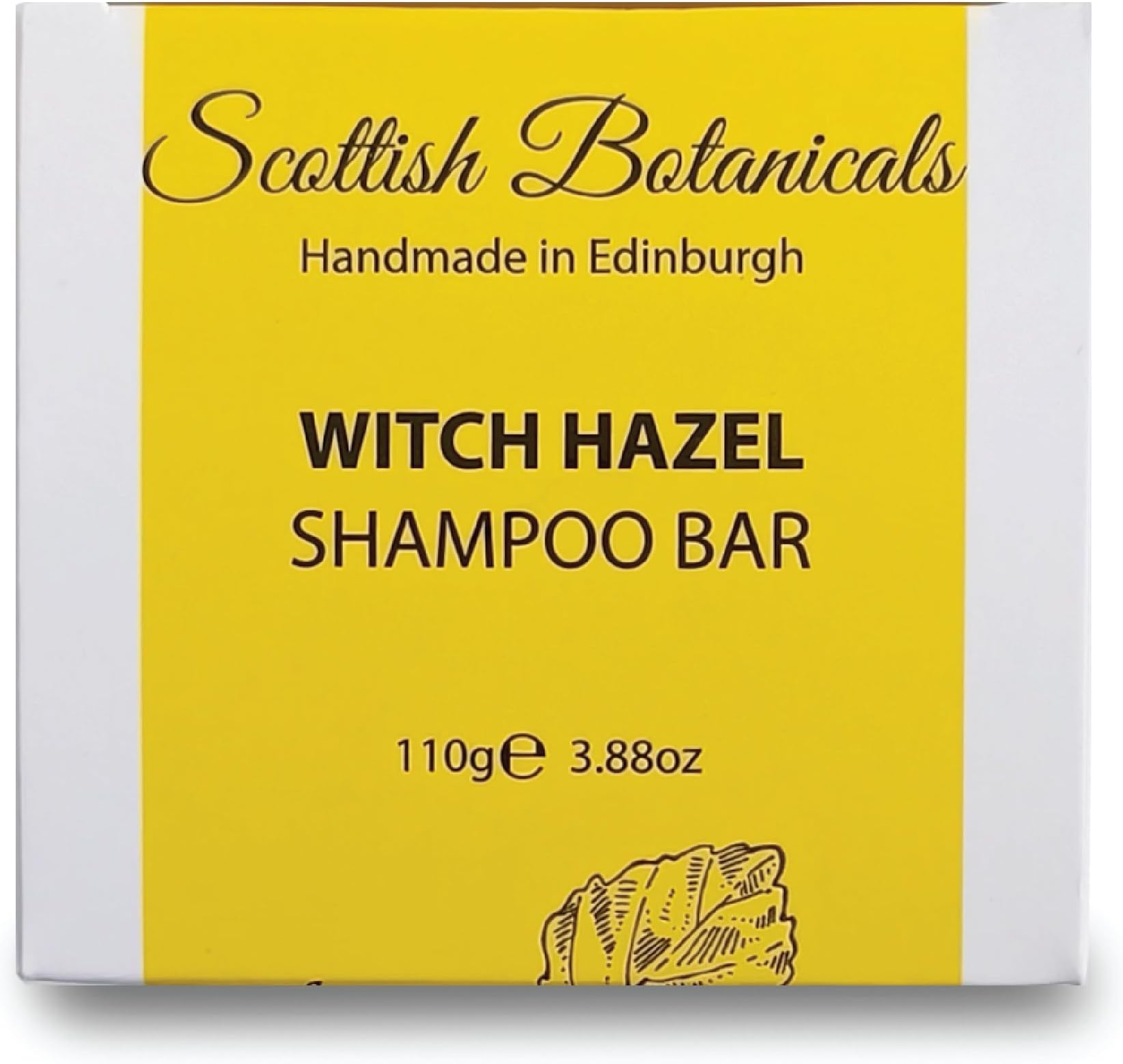 – Witch Hazel Shampoo Bar - Refresh the scalp, Gentle on sensitive scalps, Vegan, Cruelty Free, No SLS or Parabens, Made in UK, 110g, Scottish Botanicals by DIANA DRUMMOND