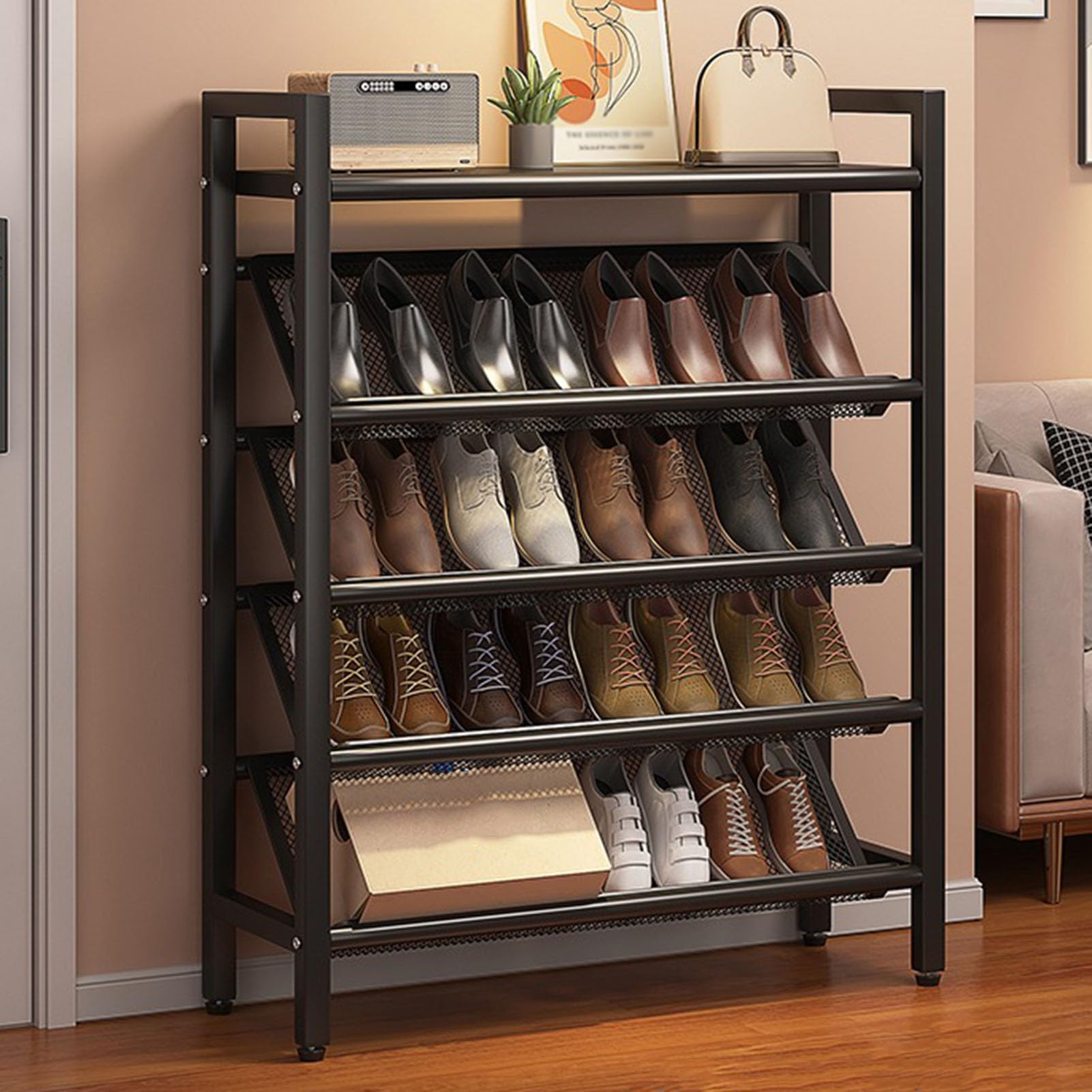 Meuble à chaussures moderne pour petits espaces et rangement de couloir étroit