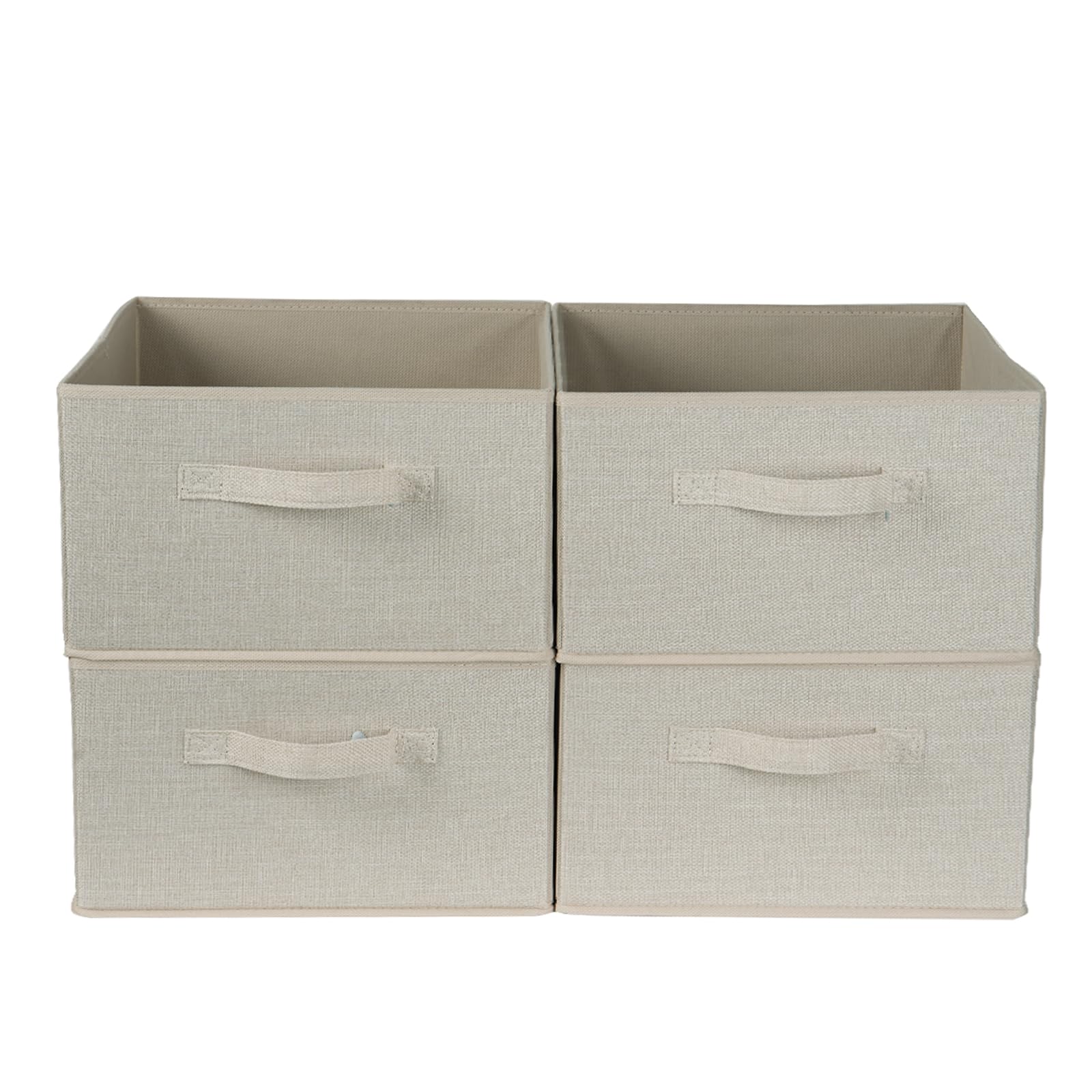 JAKAGO Kleiderschrank-Organizer, 4 Stück, faltbar, überlegene Kleiderschublade, Organizer, 39 x 29 x 14 cm, Aufbewahrungsboxen für Kleidung, Hemden, Hosen, Handtücher, Spielzeug (Flachs)