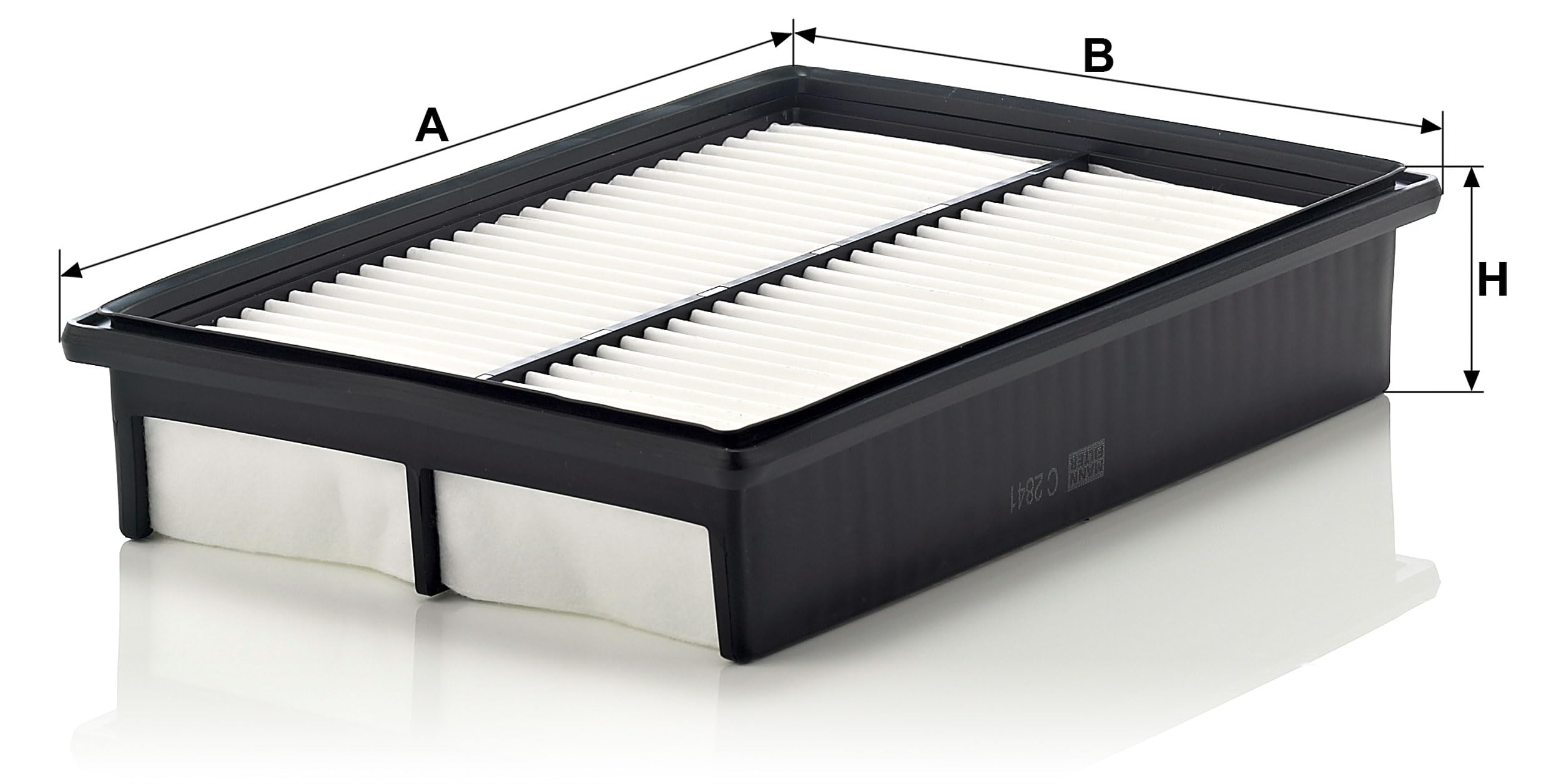 MANN-FILTER C 46 150 Filtro Aria Auto, Qualità Primo Equipaggiamento, 452x134x57 Mm - 2