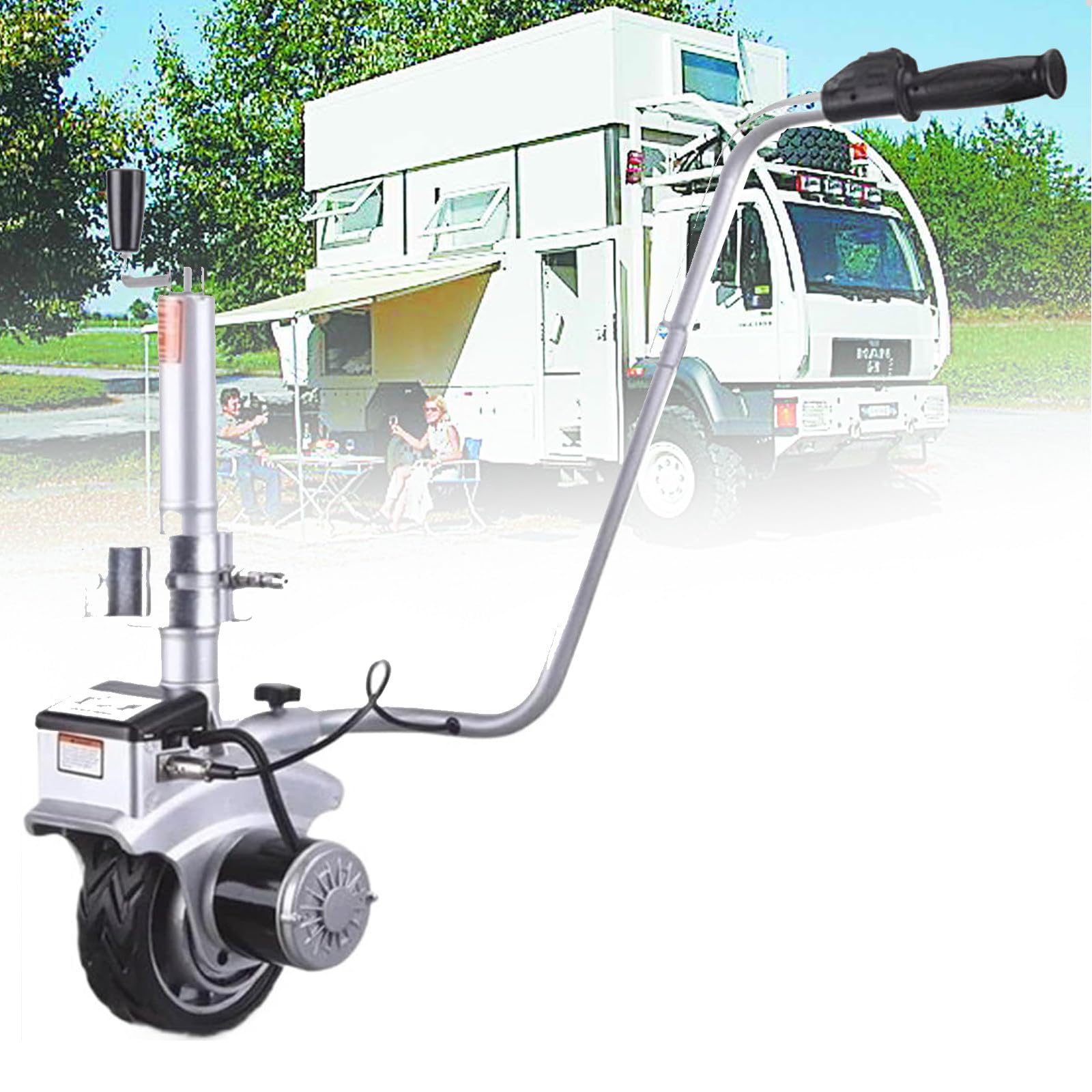Elektrischer Anhänger Mover, motorisierter Puppe, 2,500 kg Traglast, 12 V 550 W Motor, 22 FT/min Geschwindigkeit für Camper Caravan Anhänger
