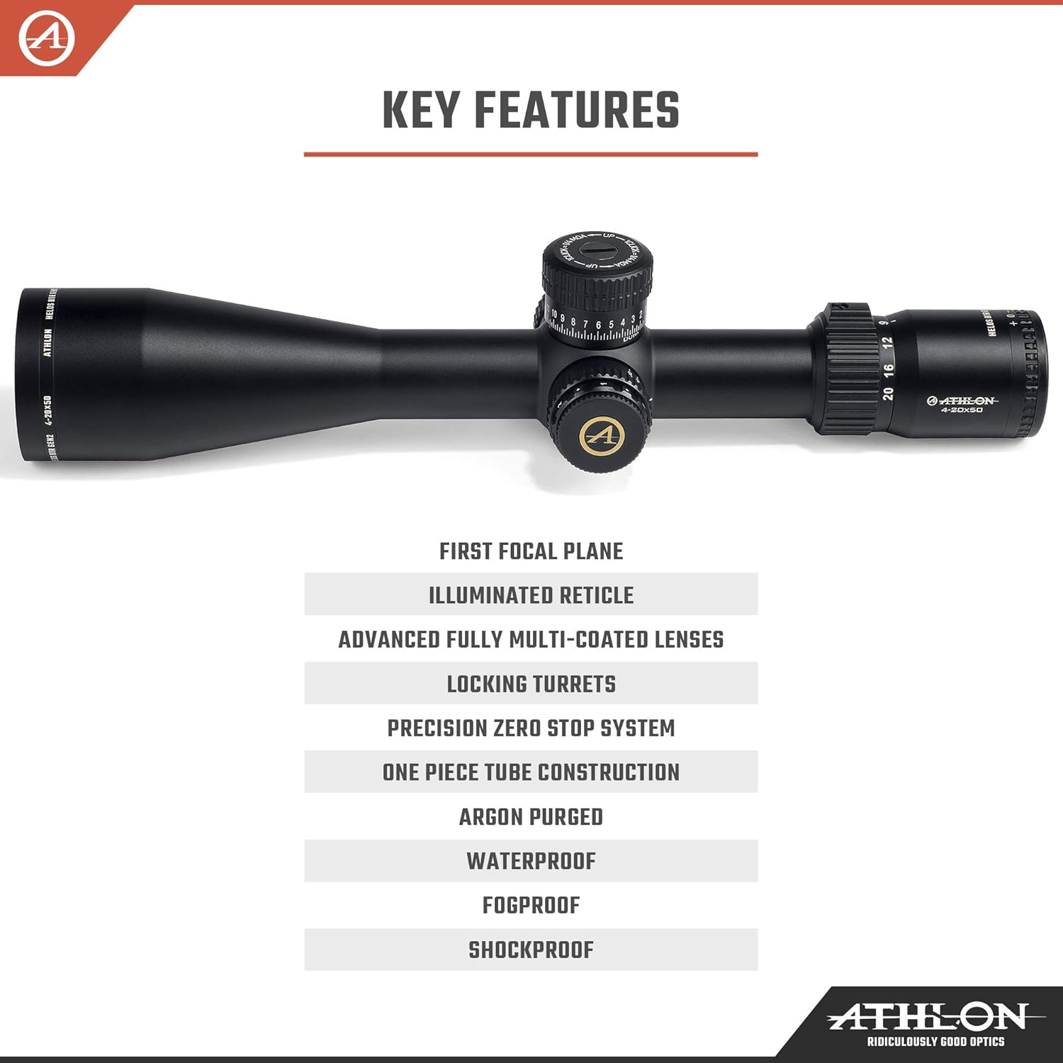 Athlon Optics Helos BTR GEN2 4-20x50 Rifle Scope