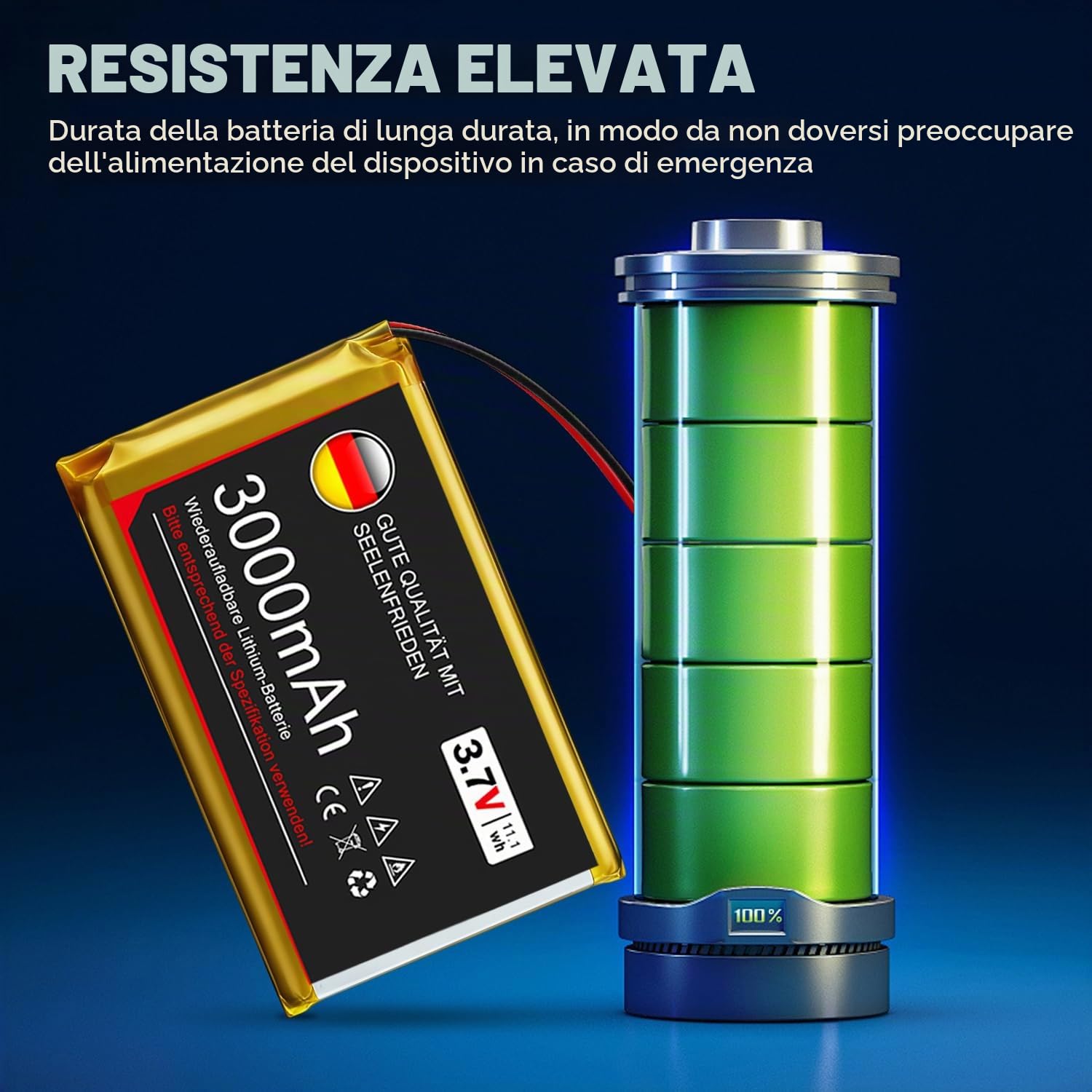 3.7V 3000mAh batteria al litio 1S 1C LiPo con scheda di protezione, connettore micro JST 1.25 per Arduino Node MCU ESP32 scheda di sviluppo (4pcs)