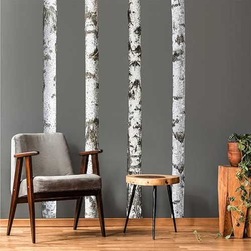 Miniatura 6 de Calcomanías de pared de árbol de abedul grande, calcomanías de pared de árbol natural, calcomanías de pared de árbol grande, calcomanías de pared de