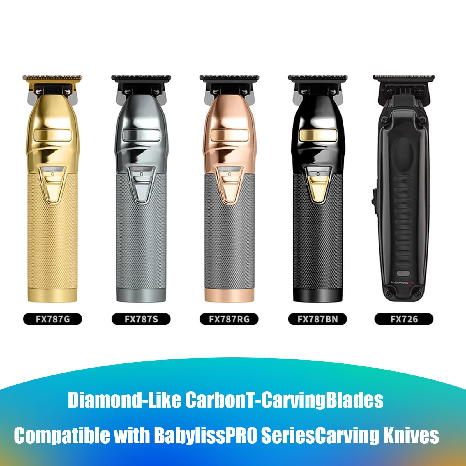 AUDOC Replacement Blades Compatible with BaByliss PRO Barberology FX787 & FX726 Trimmer Blade (Multicolor) - Image 2