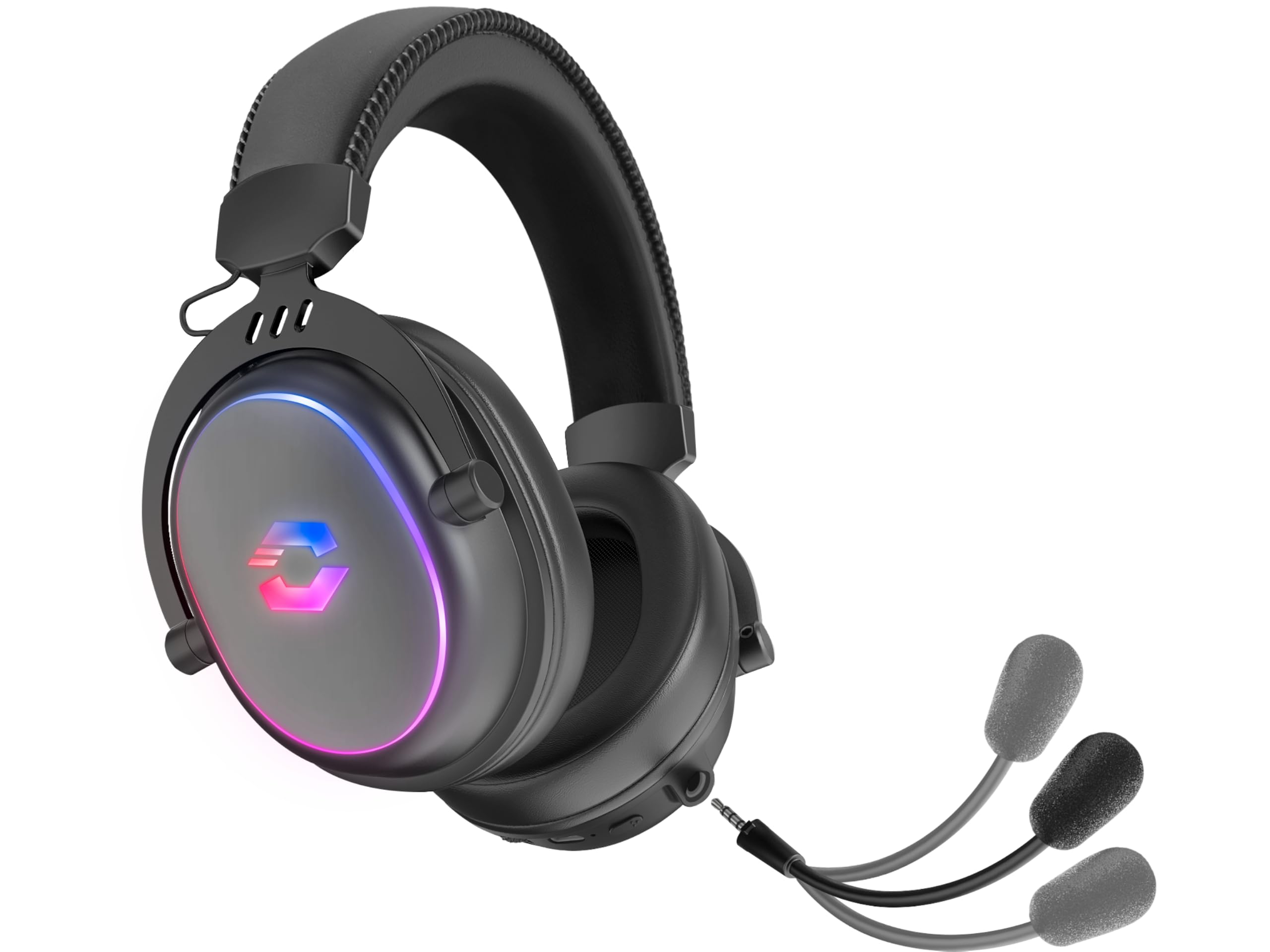 Speedlink CONUX RGB Gaming Headset Wireless Bluetooth USB 2.4G 3,5mm Klinke | mit Mikrofon, Metallrahmen, weiche Polsterung, Akku wiederaufladbar, kabellos, PC/PS5/PS4/Xbox Series X/S/Switch/Switch2