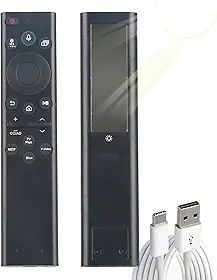 Substituição de controle remoto de voz solar para TVs Samsung BN59-01385A (modelos 2018-2026) universal compatível com TVs Smart, Neo OLED, The Frame, Crystal UHD 4K/8K