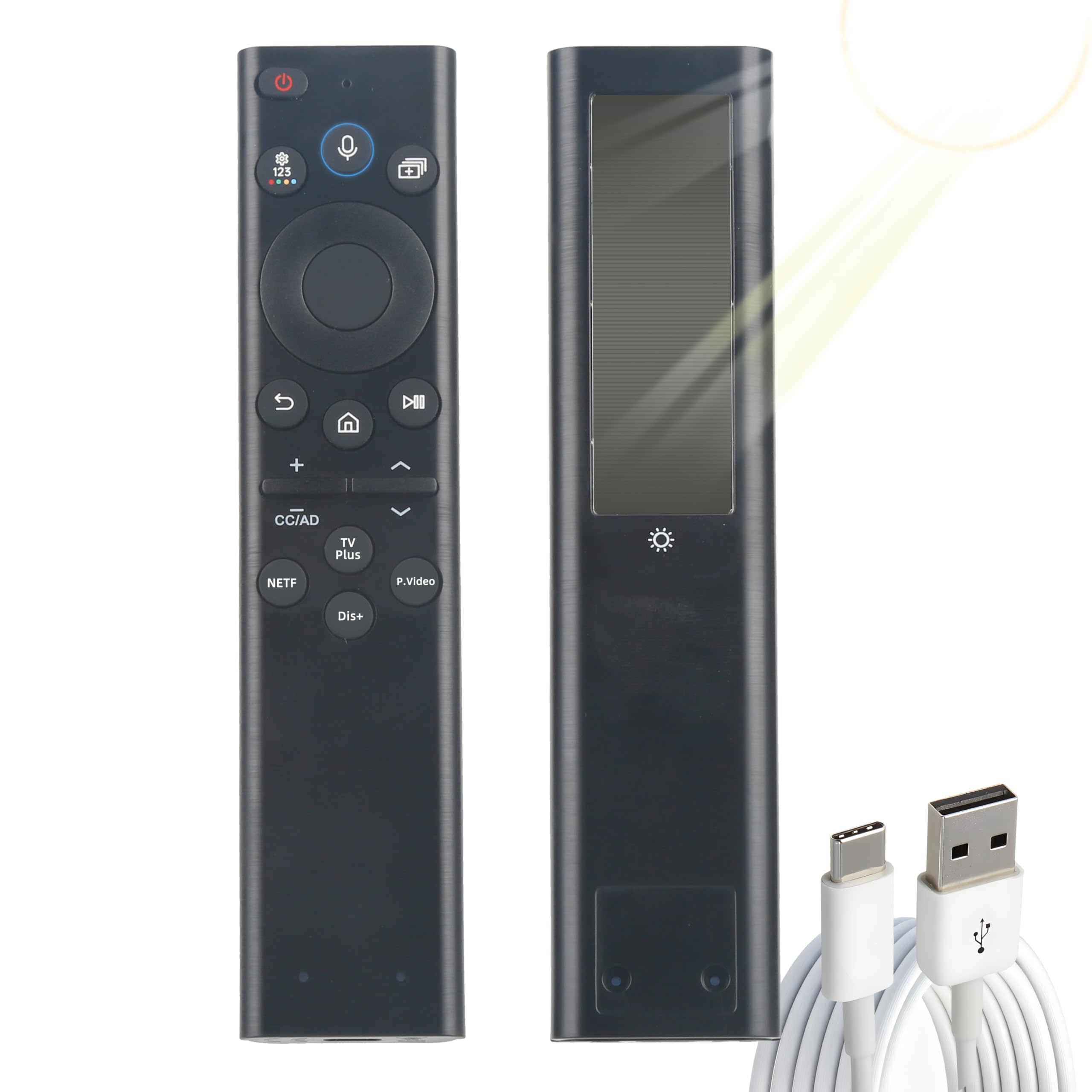 Solar Voice Remote Replacement for Samsung TVs BN59-01385A (2018-2026 Models) Universal Compatible with Smart, Neo OLED, The Frame, Crystal UHD 4K/8K TVs