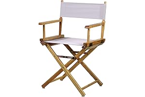 Casual Home Natural Frame/White Canvas 18" Classic Height Directors-Chairs