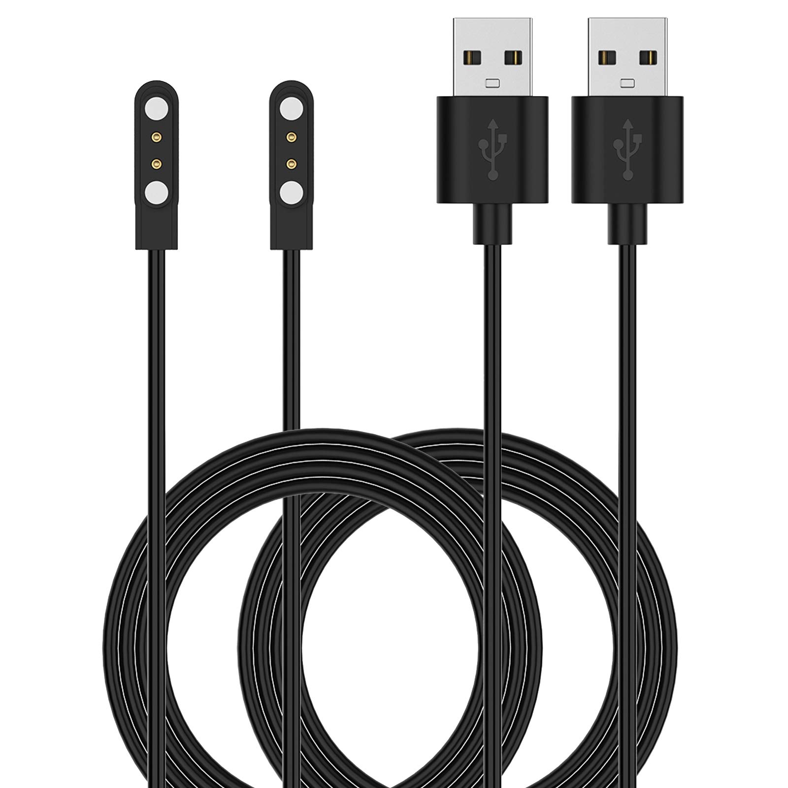 Compatible with Yamay SW022 Smart Watch Charger, 3.3ft Charging Cable Cord Replacement Charger Only for Yamay SW022(Not for SW020/021/023/025) (Black)