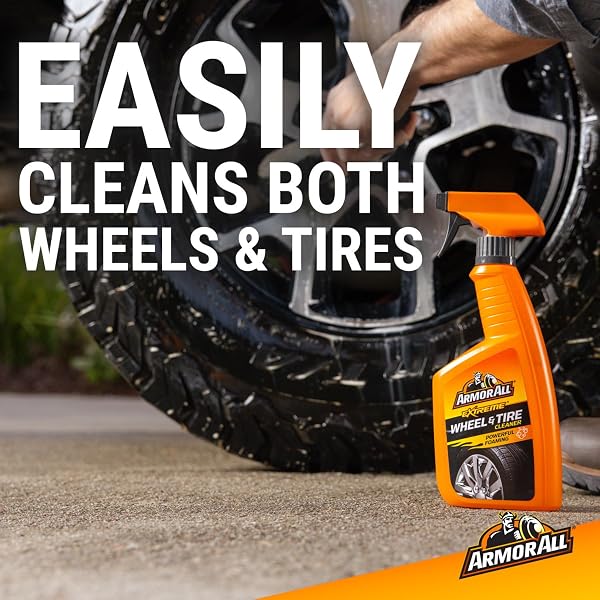 Armor All, Wheel & Tyre Cleaning Spray 500ml, Triple Action Foaming Formula, Removes Dirt and Enhances Shine, Suitable for All Wheels, Ideal for Car & Motorcycle Detailing, Made in the UK - 3