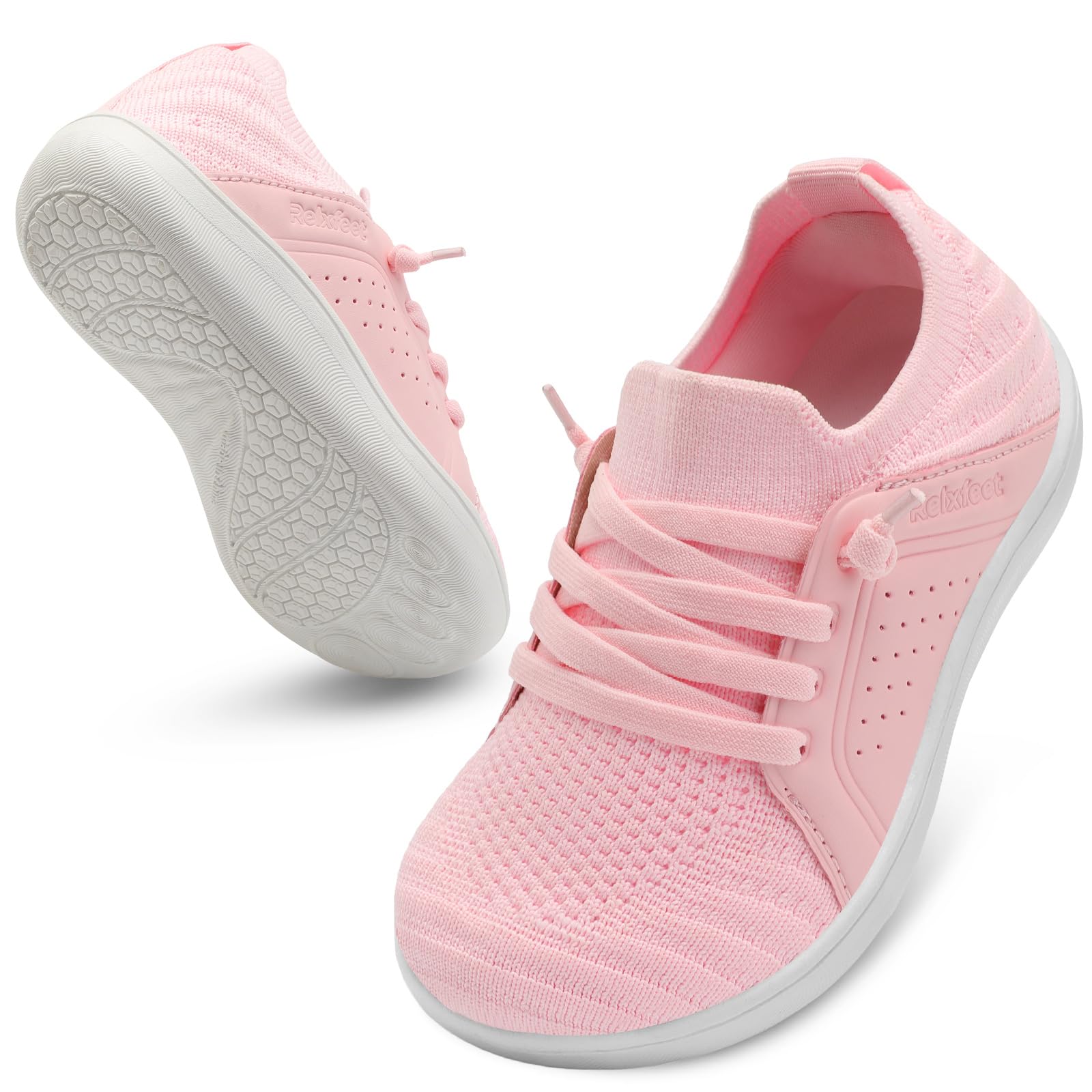 relxfeet Toddler Shoes Boys Girls Wide Barefoot Shoes Kids Zero Drop Minimalist Slip On Tennis Sneakers for Walking Running