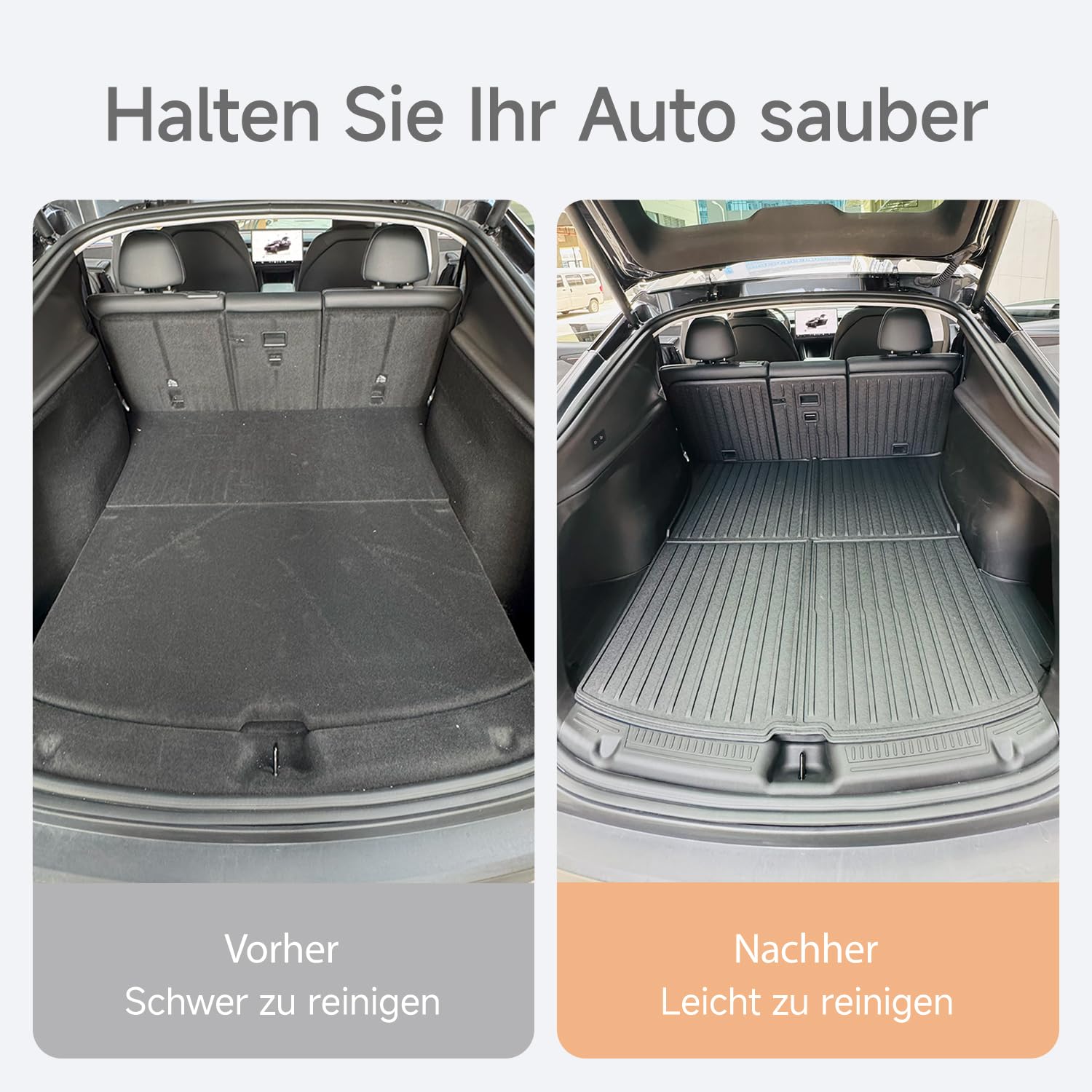 Fußmatten für Tesla Model Y Juniper 2025 2026, mit Teppichen, Kofferraumwanne, 13-teiliges komplettes Set, wetterfest, TPE, wasserdicht, rutschfest, für Tesla Model Y Juniper Zubehör