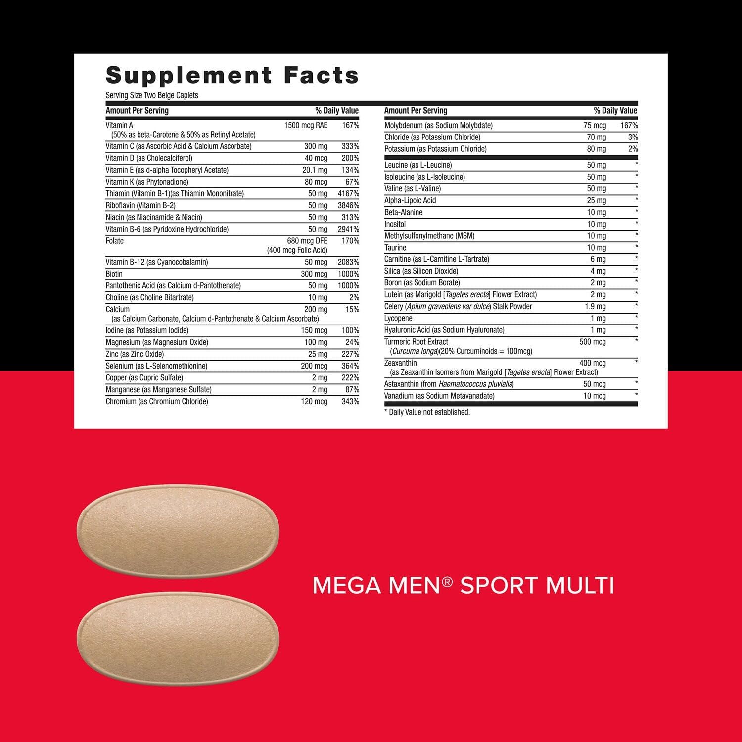 Mega Men Sport Vitapak Program, Convenient Complete Nutrition, 4 Products in 1 Packet, Athletic Performance, Energy, Recovery, Blood Flow, Arginine, 200mg Caffeine, Thermogenic, 30 day supply - Image 6