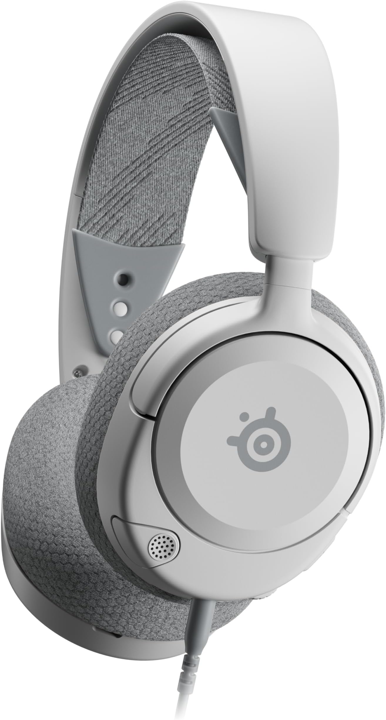 SteelSeries Arctis Nova 1P Multi-System Gaming Headset — Hi-Fi Drivers — 360° Spatial Audio — Comfort Design — Durable — Lightweight — Noise-Cancelling Mic — PS5/PS4, PC, Xbox, Switch - White