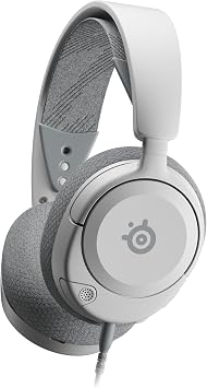 سماعة ألعاب SteelSeries Arctis Nova 1P متعددة الأنظمة مع مشغلات Hi-Fi وصوت مكاني 360 بوصة وتصميم مريح وميكروفون متين وخفيف الوزن ومضاد للضوضاء PS5/PS4، كمبيوتر شخصي، Xbox، Switch - أبيض