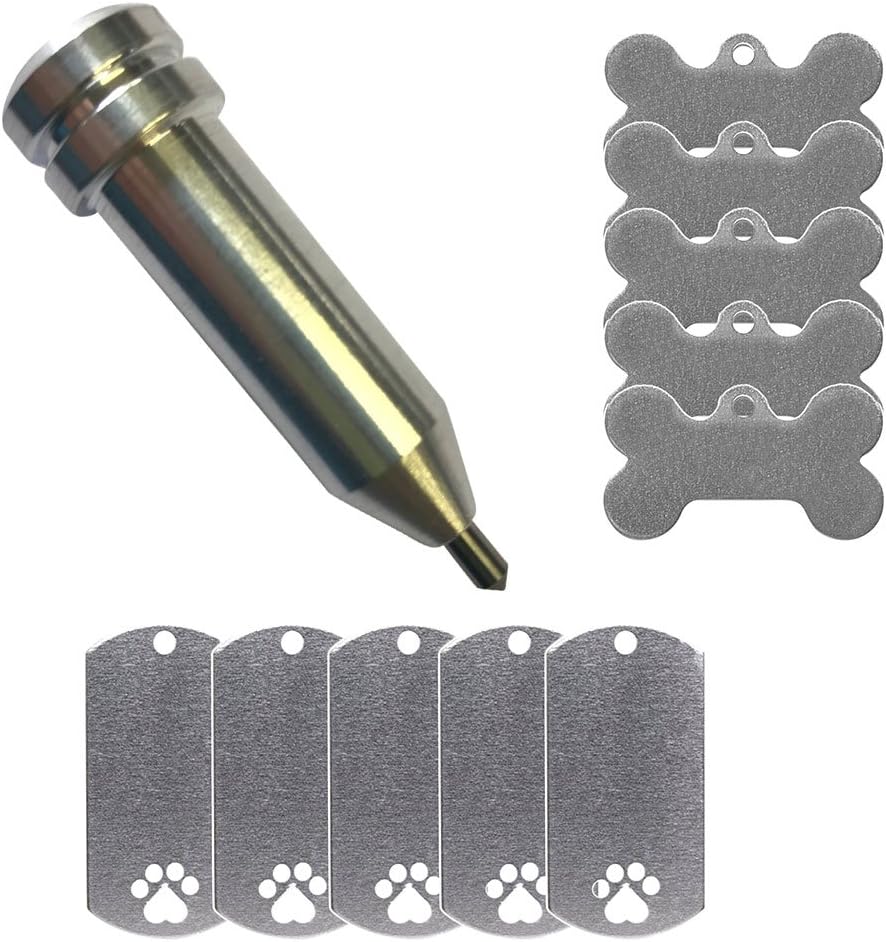 Etching/Engraving Maker-Explore Tool by Chomas Creations and Stamping Blanks: Dog Bone and Dog Tag with Paw