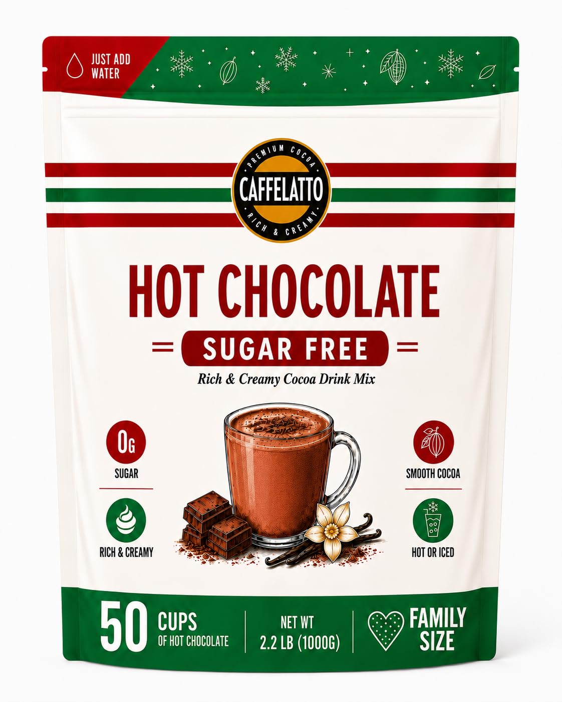 Amazon.com : Caffelatto Milk Chocolate Hot Cocoa, Gourmet Single