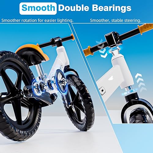 Miniatura 6 de Ridego 12 or 14 Inch Balance Bike for Kids 3-7 Year Old,Lightweight Kids Bike with Adjustable Seat, Push Bicycle with Air Rubber TiresRide-on Toys