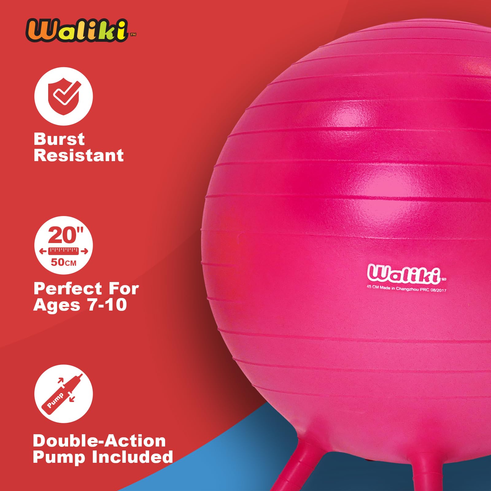 Amazon.co.jp: WALIKI 椅子ボール 足付き 子供用 4個パック 教室用座席