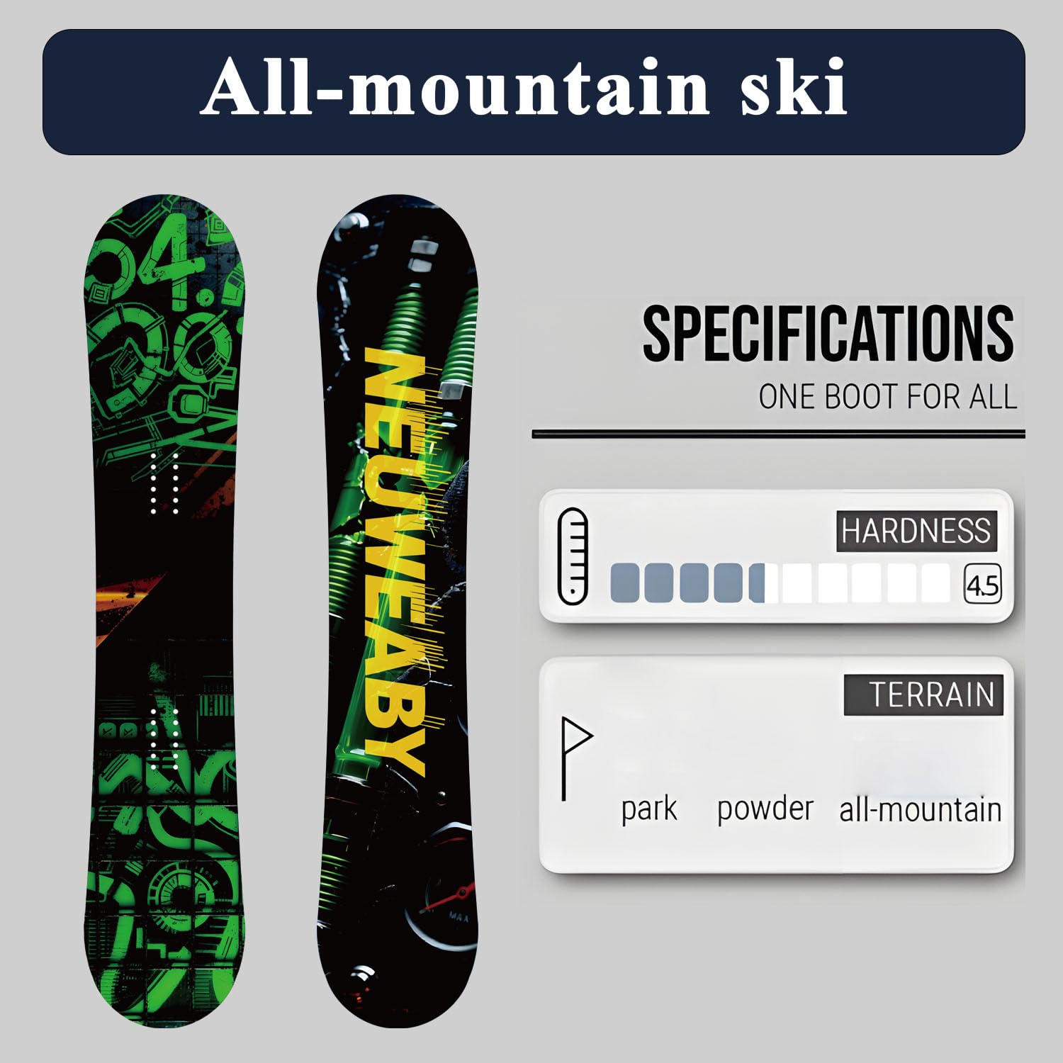 Snowboard da donna All Mountain - Stampa cielo stellato Directional Twin Cam-Out Camber per snowboarder principianti e avanzati