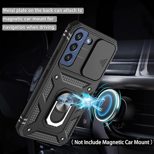 Miniatura 3 de Jeylly Funda para Samsung Galaxy S22 5G con 2 protectores de pantalla de vidrio templado, a prueba de golpes, grado militar, funda protectora de