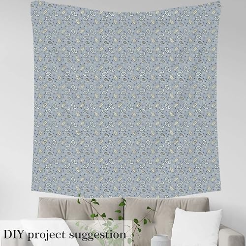 Miniatura 3 de The Yard, tela de tapicería de cachemira floral bohemio, tela decorativa de flores exóticas bohemias, tela bohemia con estrellas indias para