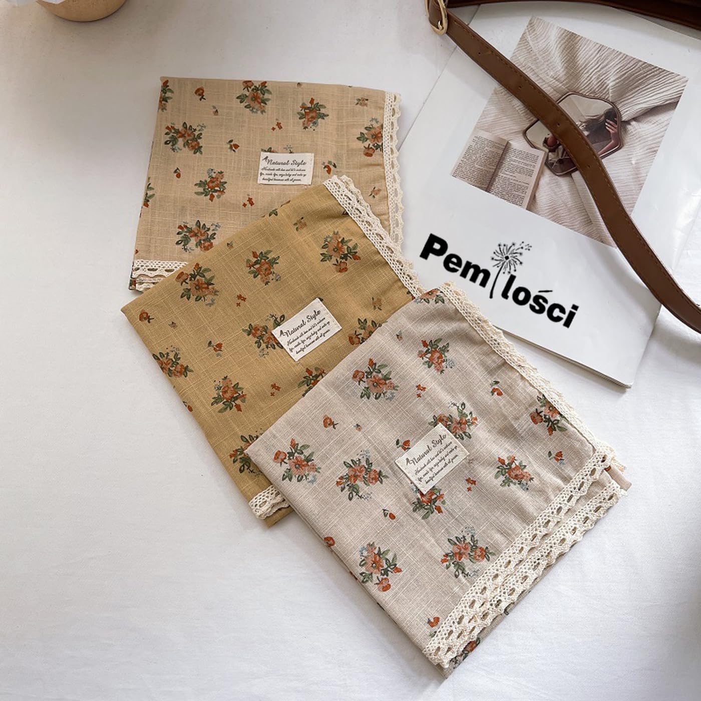 Soft Cotton Like Lace Bandana Headband, Head Wrap, Protective Coverage, Hair Neck Scarf for Women 24 x 24 inch - Image 6