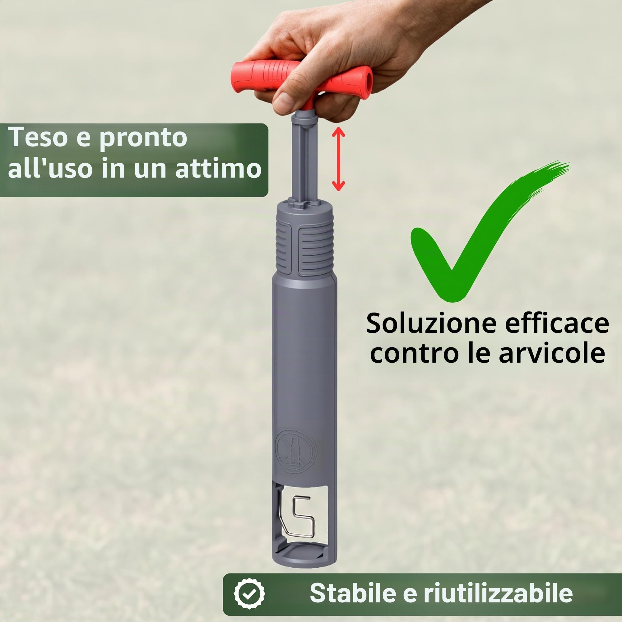 Trappola per arvicole V1, atossica e riutilizzabile, efficace trappola in plastica per arvicole, topi da cesoia in giardino, trappola per arvicole, trappola per mouse, Vole Trap (set completo