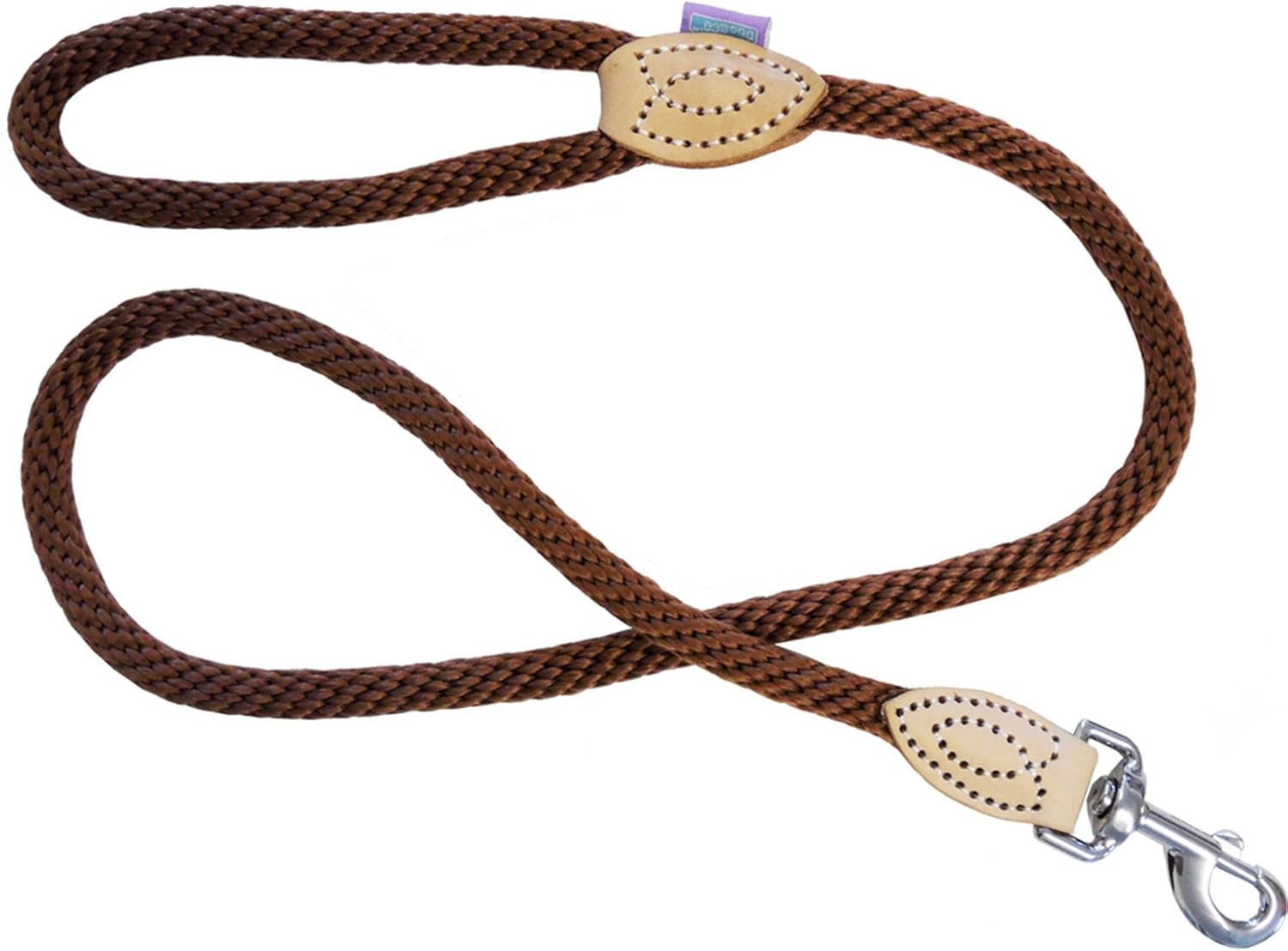 The Dog Company Dog & Co Soft Touch Rope Trigger Dog Lead, 1.4 x 120 cm, Brown