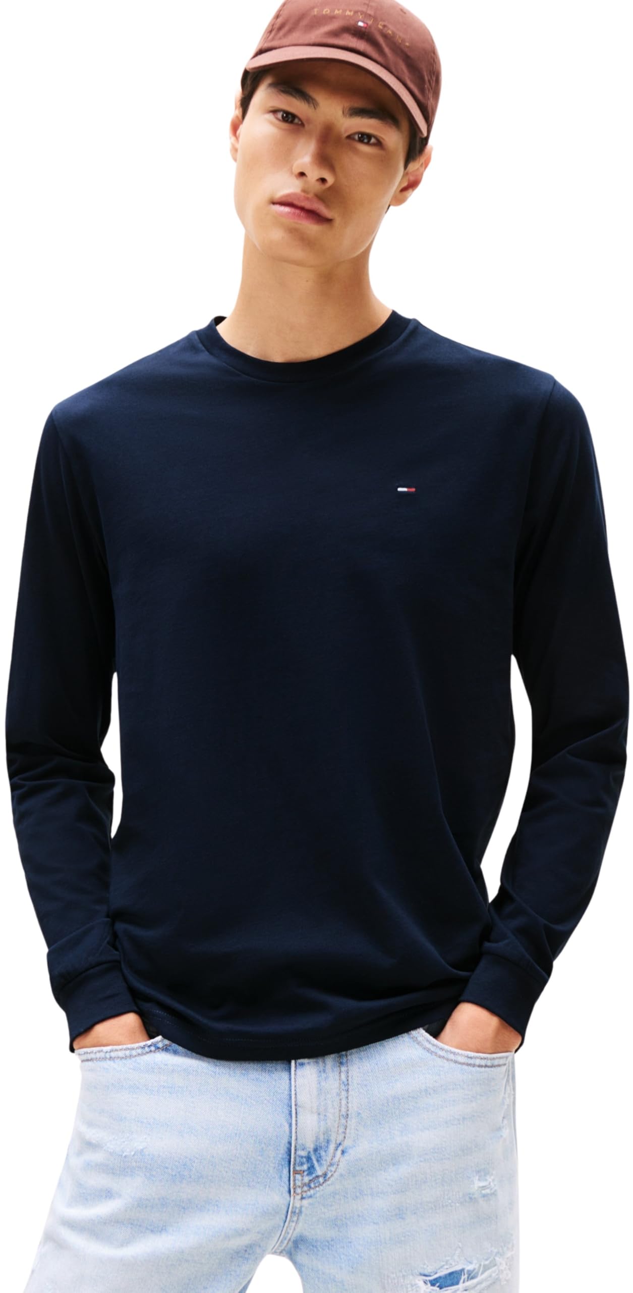 Tommy Jeans Tjm Slim 2pack L/S Ext Dm0dm18438 Maglietta L/S Unisex - Adulto (Pacco da 2)