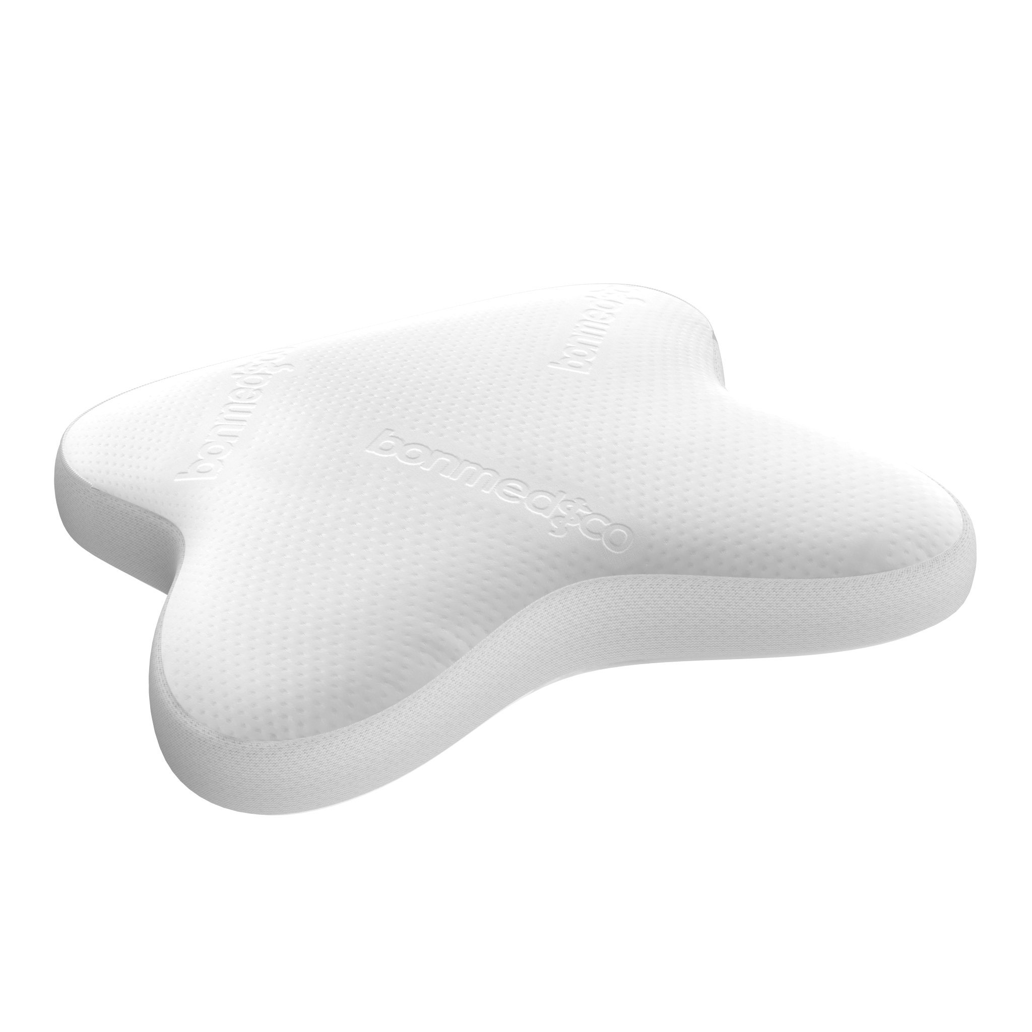 Bonmedico White Stomach Sleeper Pillow, Orthopaedic Sidesleeper Pillows, Orthopaedic Memory Foam Pillow, Orthopaedic Pillow For Stomach Sleepers, Pillows For Stomach And Side Sleepers