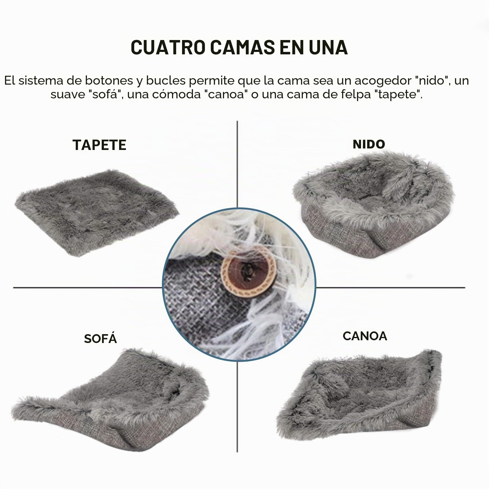 Manta Lavable Cómoda y Mullida para Gatos y Perros Pequeños, Cálida 2 en 1 (Multicolor)